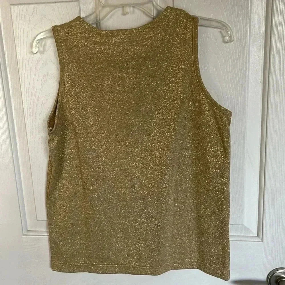 Vintage~Bob Mackie Studio Gold Dress Top NWOT SZ Small - Picture 3 of 5